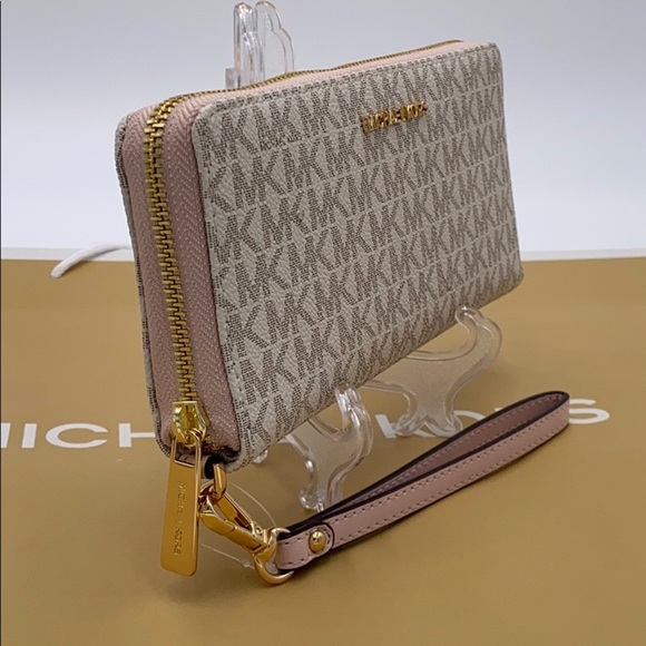 MICHAEL KORS LG CONTINENTAL WALLETS POWDER BLUSH - Picture 4 of 16